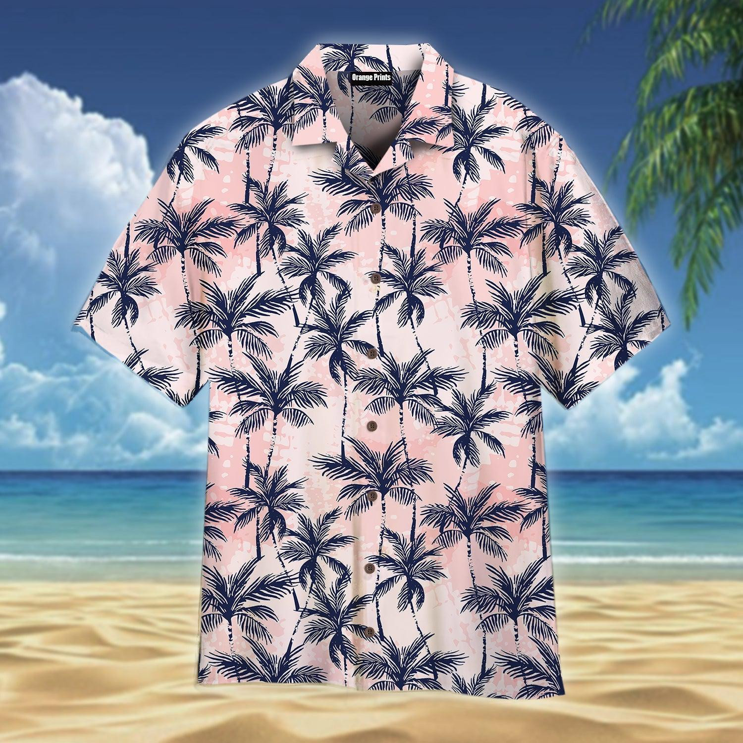 Grunge Palm Trees Tropical Hawaiian Shirt