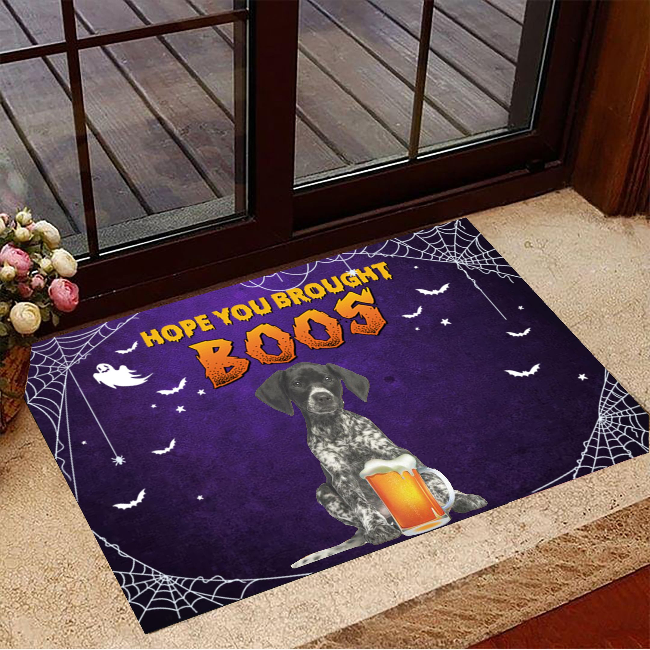 GSP Dog Hope You Brought Boos Rubber Doormat Dog Rubber Doormat Cute Halloween Decorations