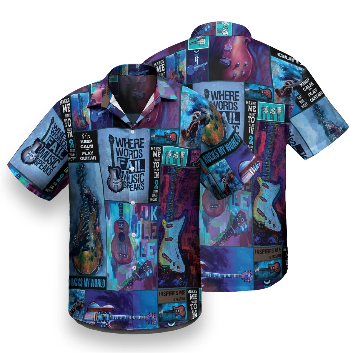Guitar Art Hawaiian Shirt