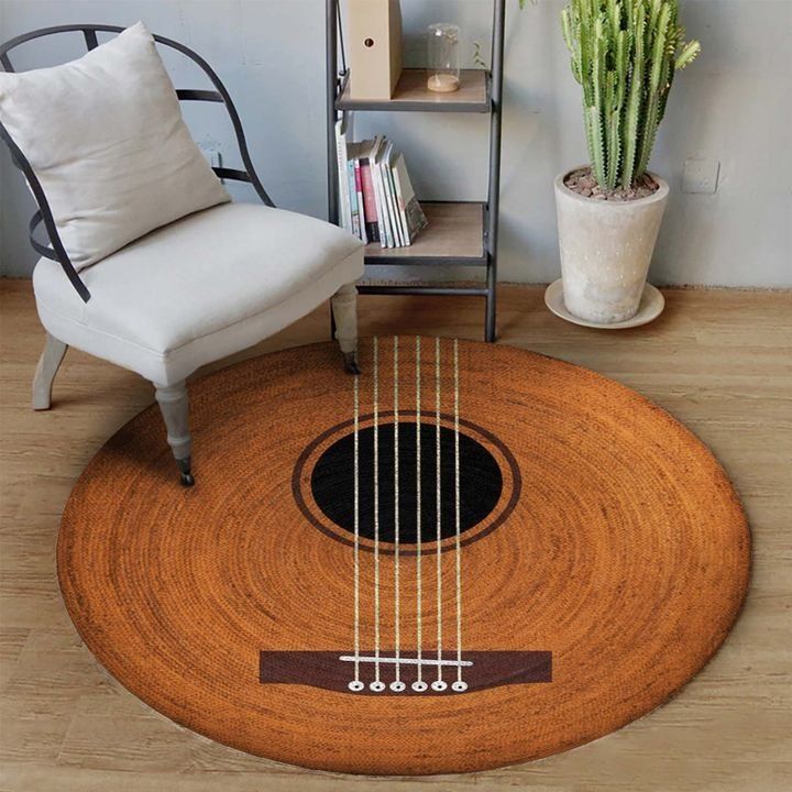 Guitar Circle Round Rug Carpet Bedroom Livingroom Home Decor