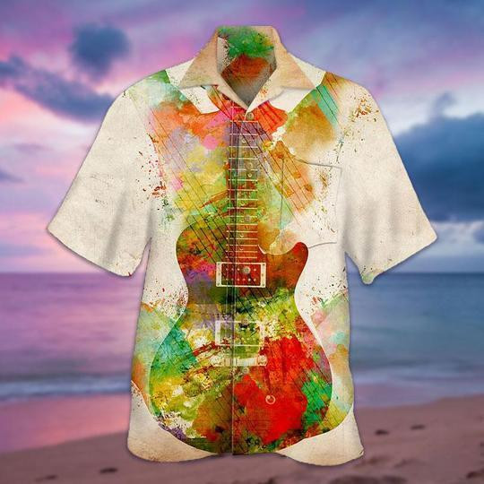 Guitar Girl Hawaiian Shirt