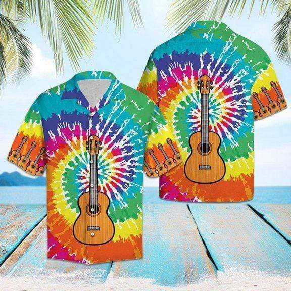 Guitar Hippie Hawaiian Shirt