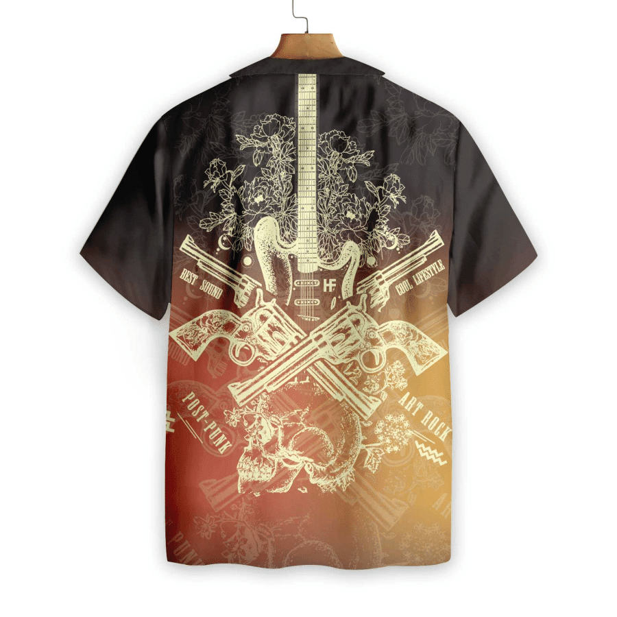 Guitar Rock N Roll Colorful Hawaiian Shirt