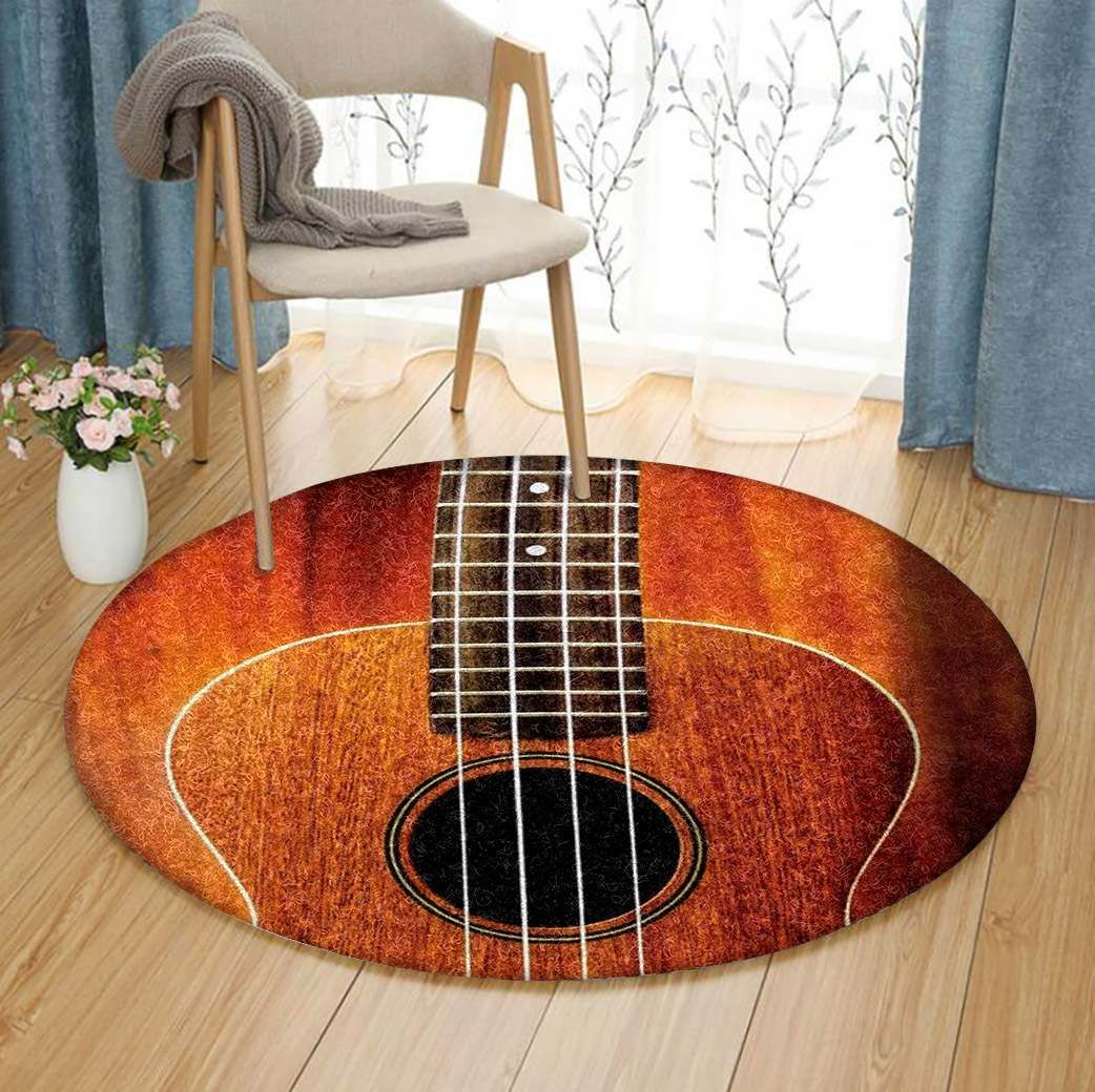 Guitar Round Rug Carpet Bedroom Livingroom Home Decor