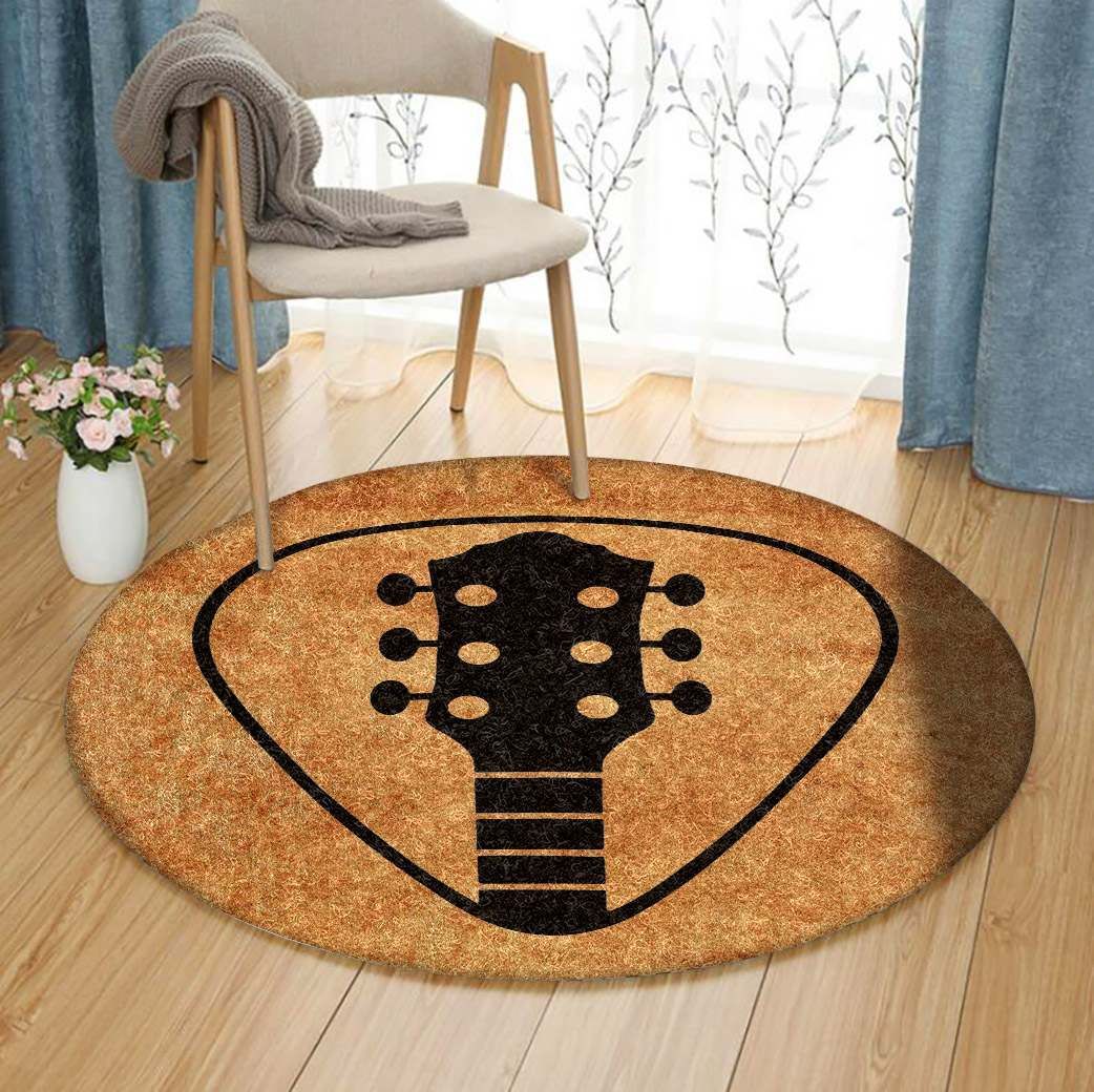 Guitar Round Rug Carpet Bedroom Livingroom Home Decor