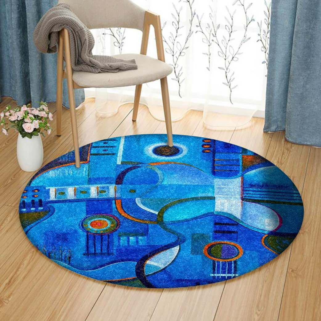 Guitar Round Rug Carpet Bedroom Livingroom Home Decor