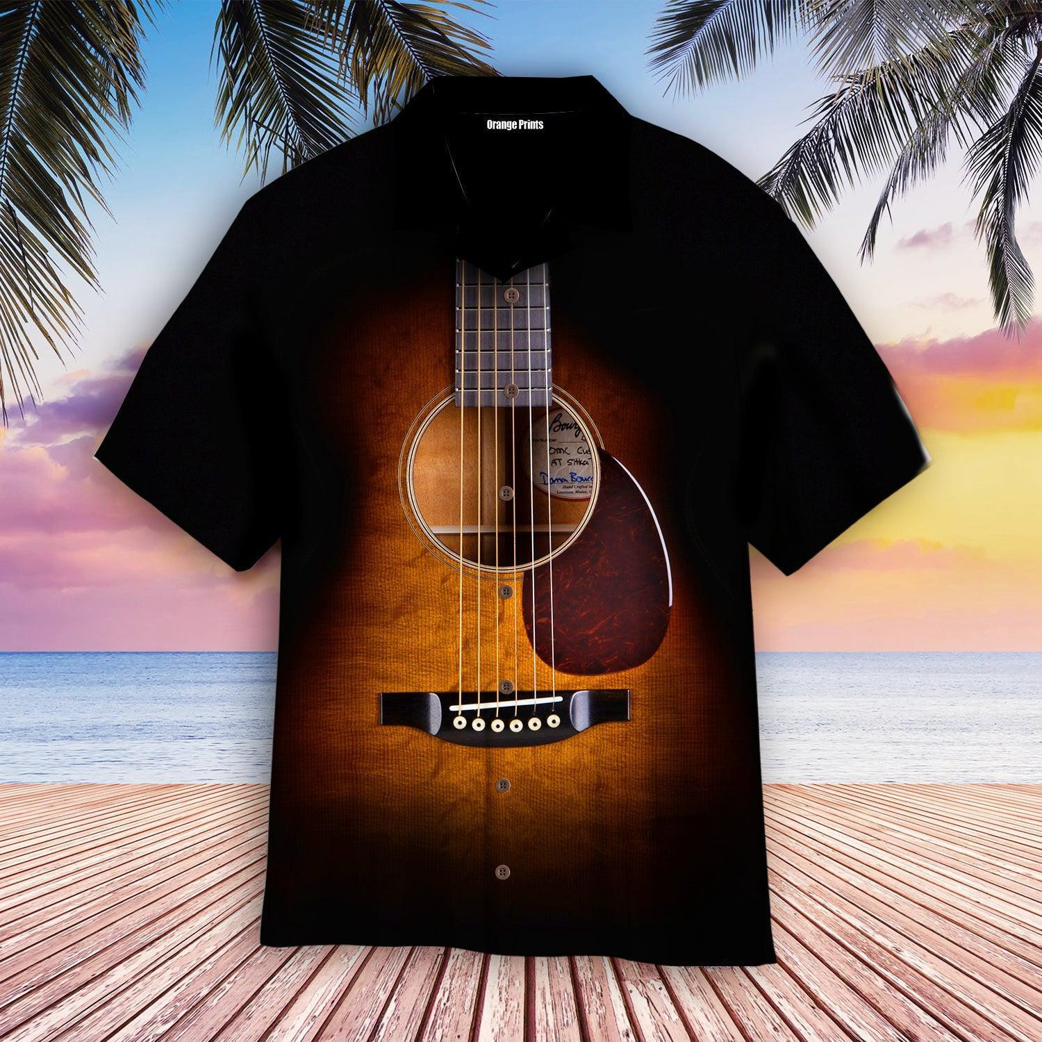 Guitar Vintage Sunburst Hawaiian Shirt