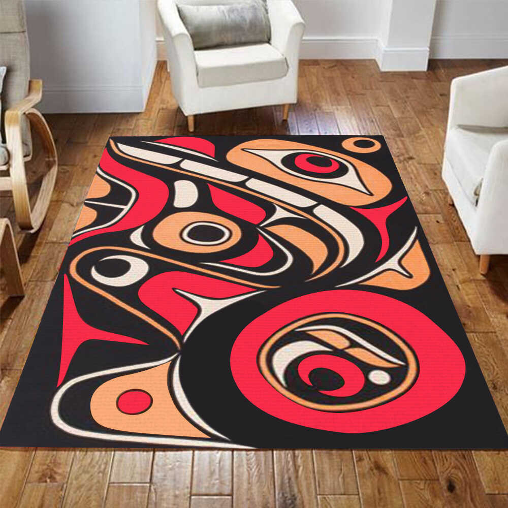 Haida Art Native Print Rubber Doormat Northwest Coast Front Door Mat Indoor Gifts For New Home