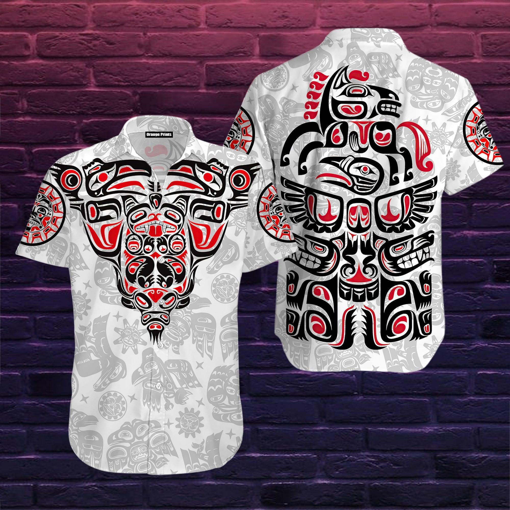 Haida Native American Hawaiian Shirt