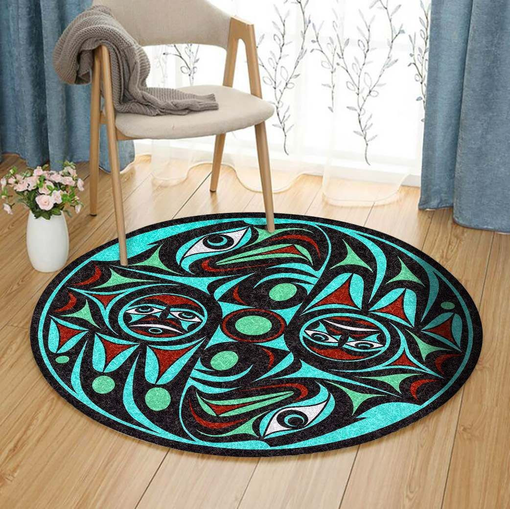 Haida Round Rug Carpet Bedroom Livingroom Home Decor