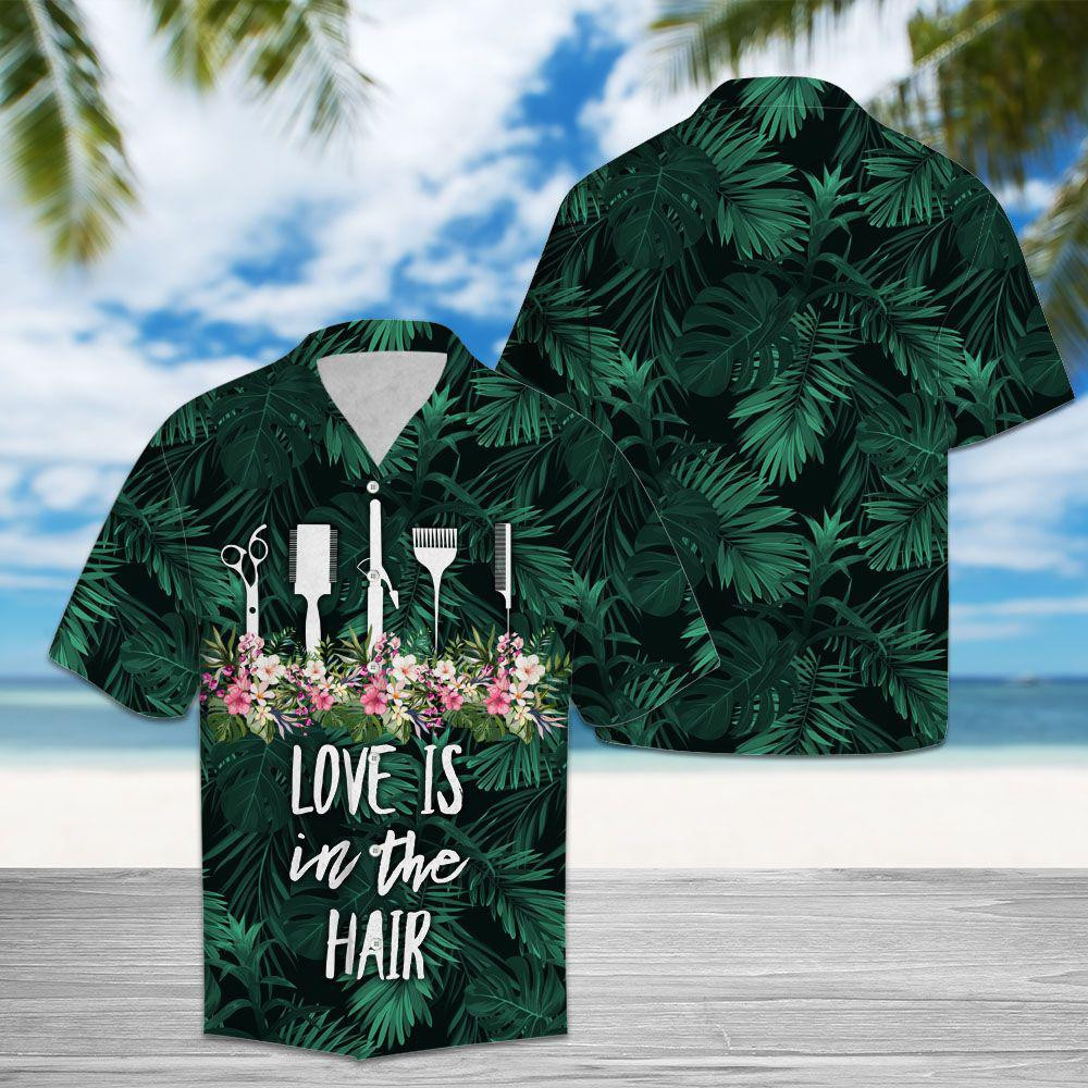 Hair Stylist Love Is In The Hair Hawaiian Shirt