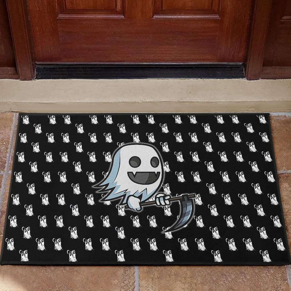 Halloween Rubber Doormat | Cartoon Ghost Cosplay Death Reaper Patterns Rubber Doormat Home Decor