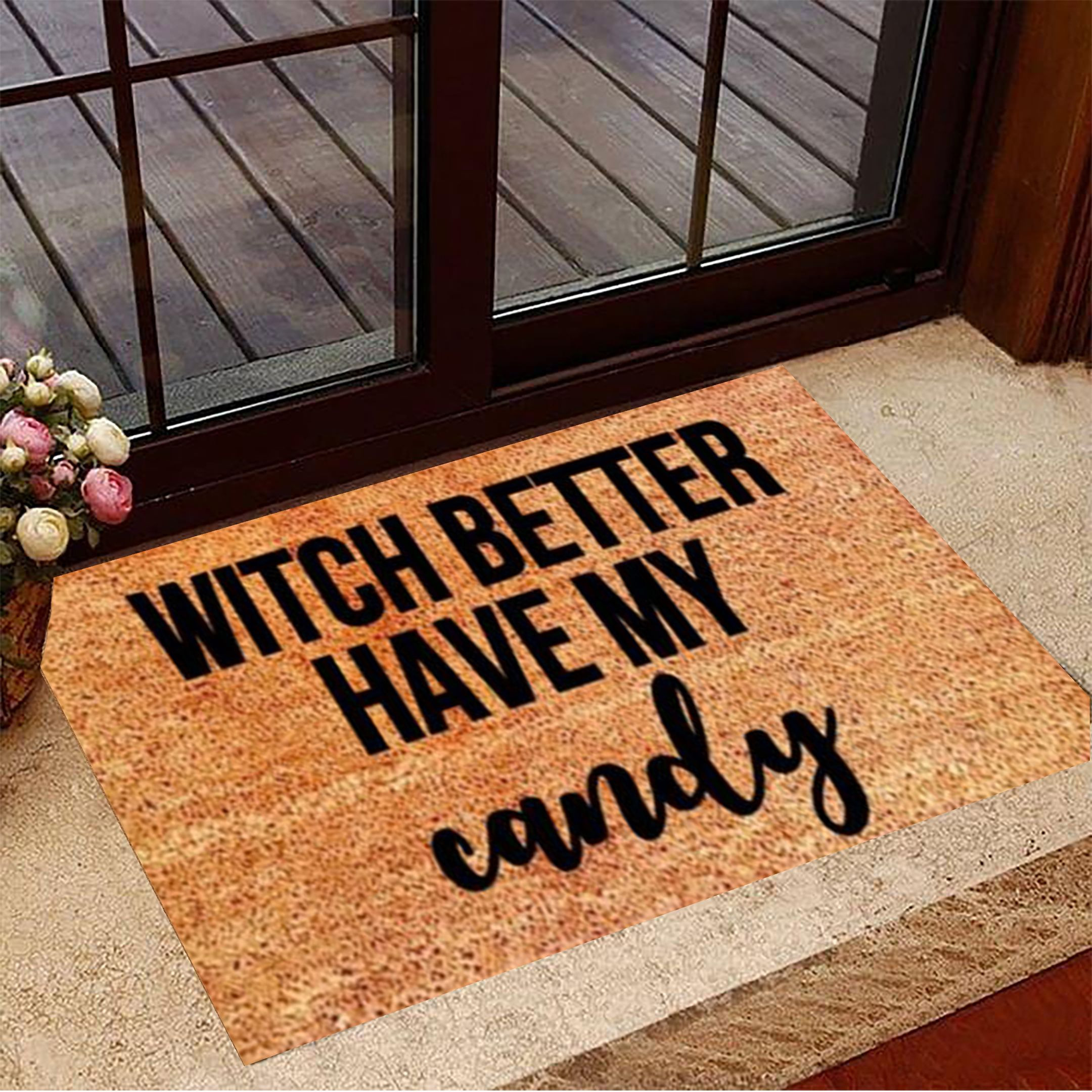 Halloween Witch Rubber Doormat Funny Sayings Witch Better Have My Candy Halloween Home Decor