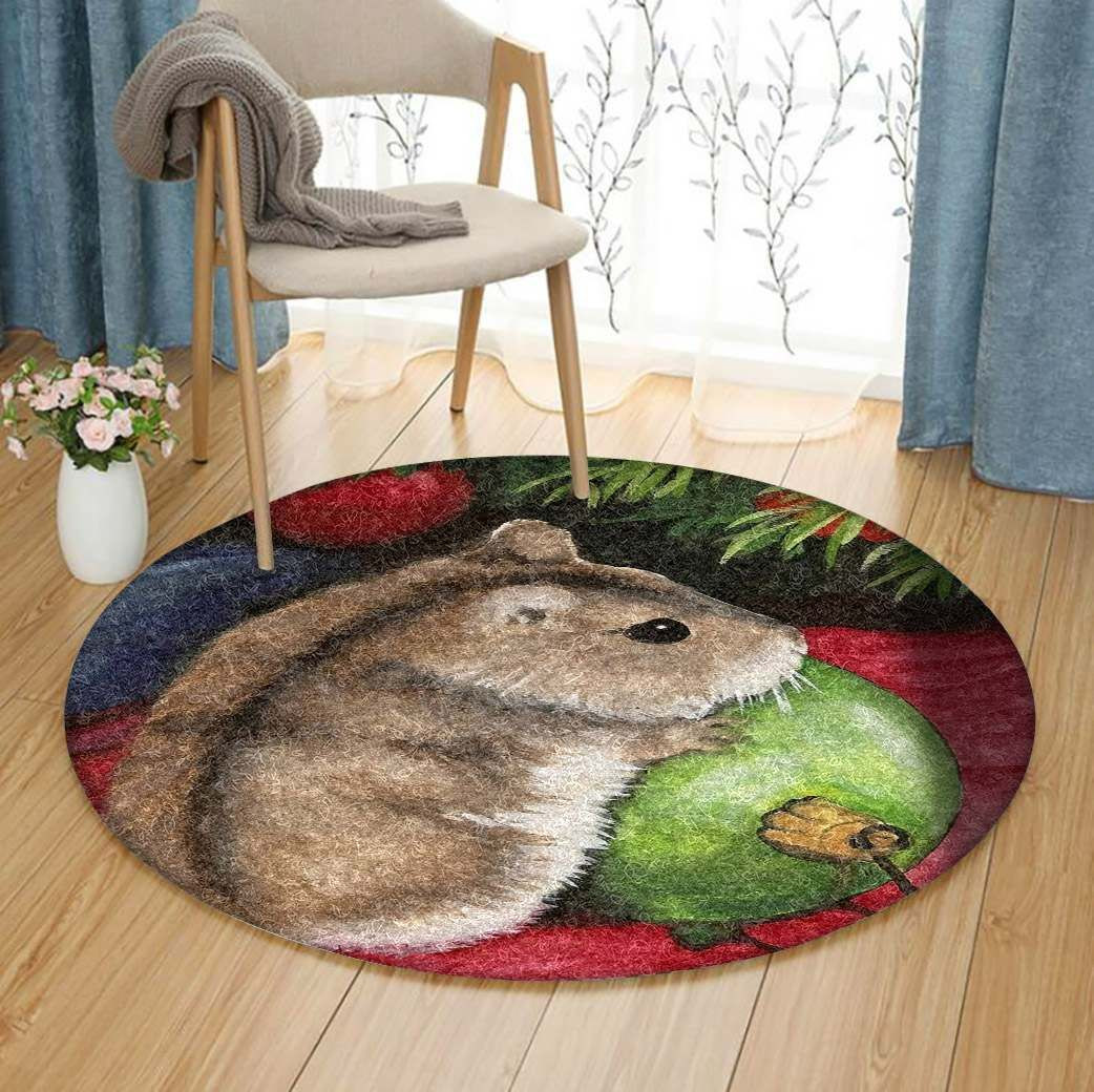 Hamster Round Rug Carpet Bedroom Livingroom Home Decor