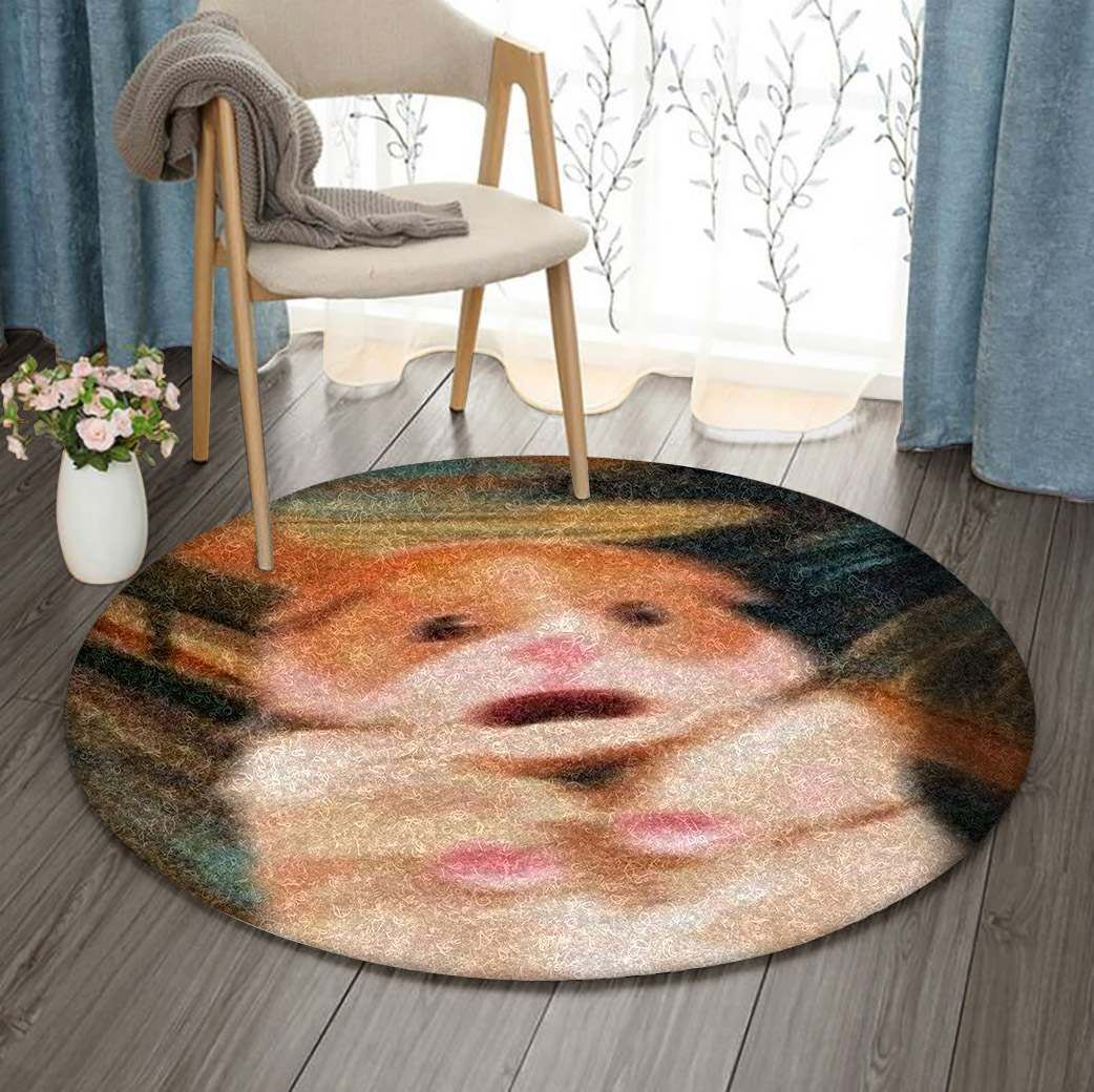 Hamster Round Rug Carpet Bedroom Livingroom Home Decor