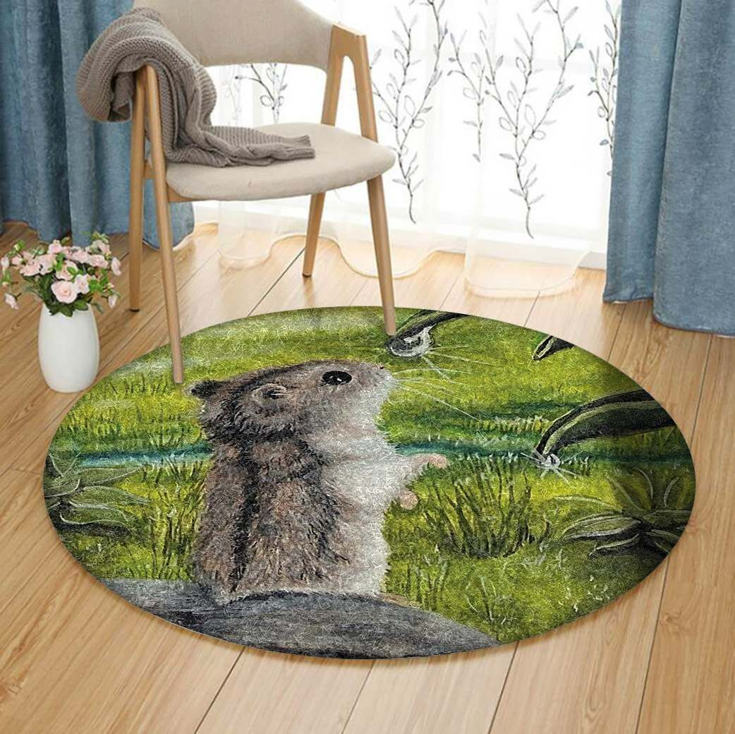 Hamster Round Rug Carpet Bedroom Livingroom Home Decor