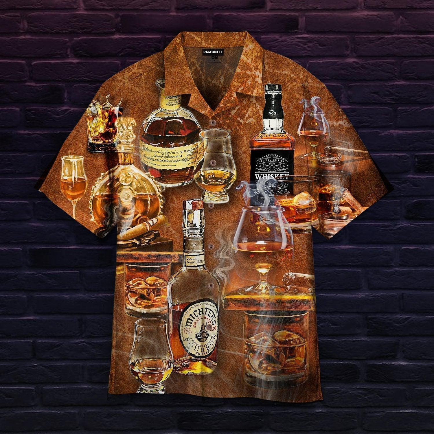 Happiness Is WhisKey Hawaiian Shirt