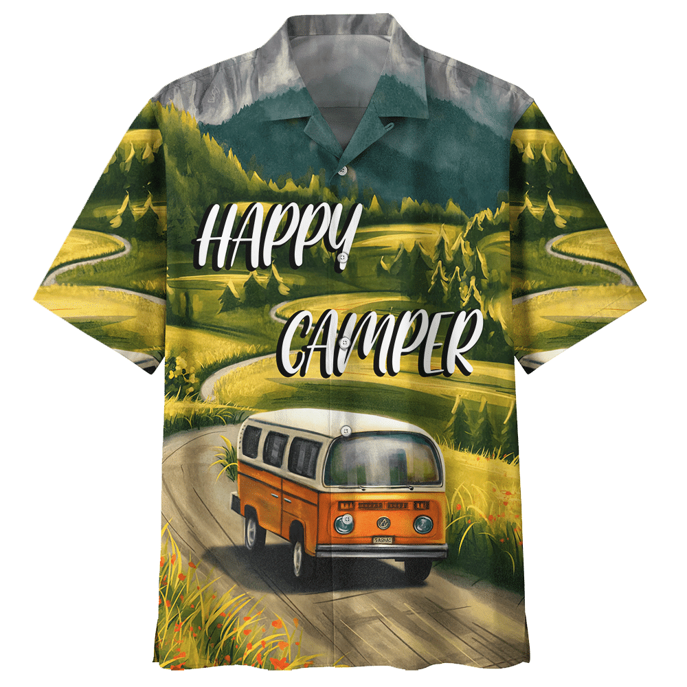 Happy Camper Camping Hawaiian Shirt