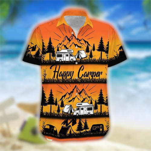 Happy Camper Hawaiian Shirt