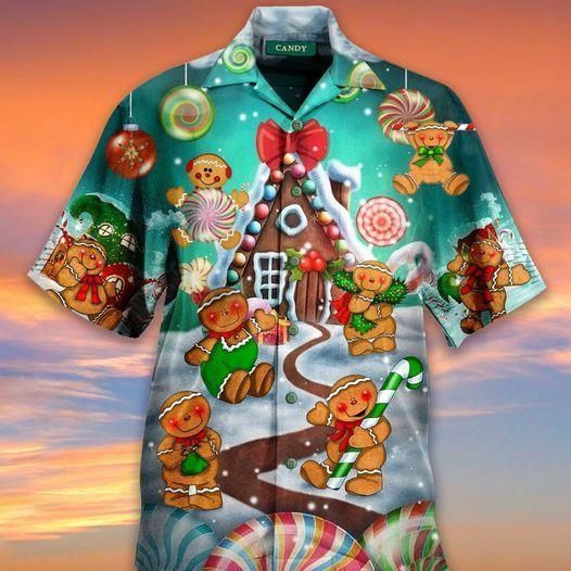 Happy Cookie With Christmas Hawaiian Shirt