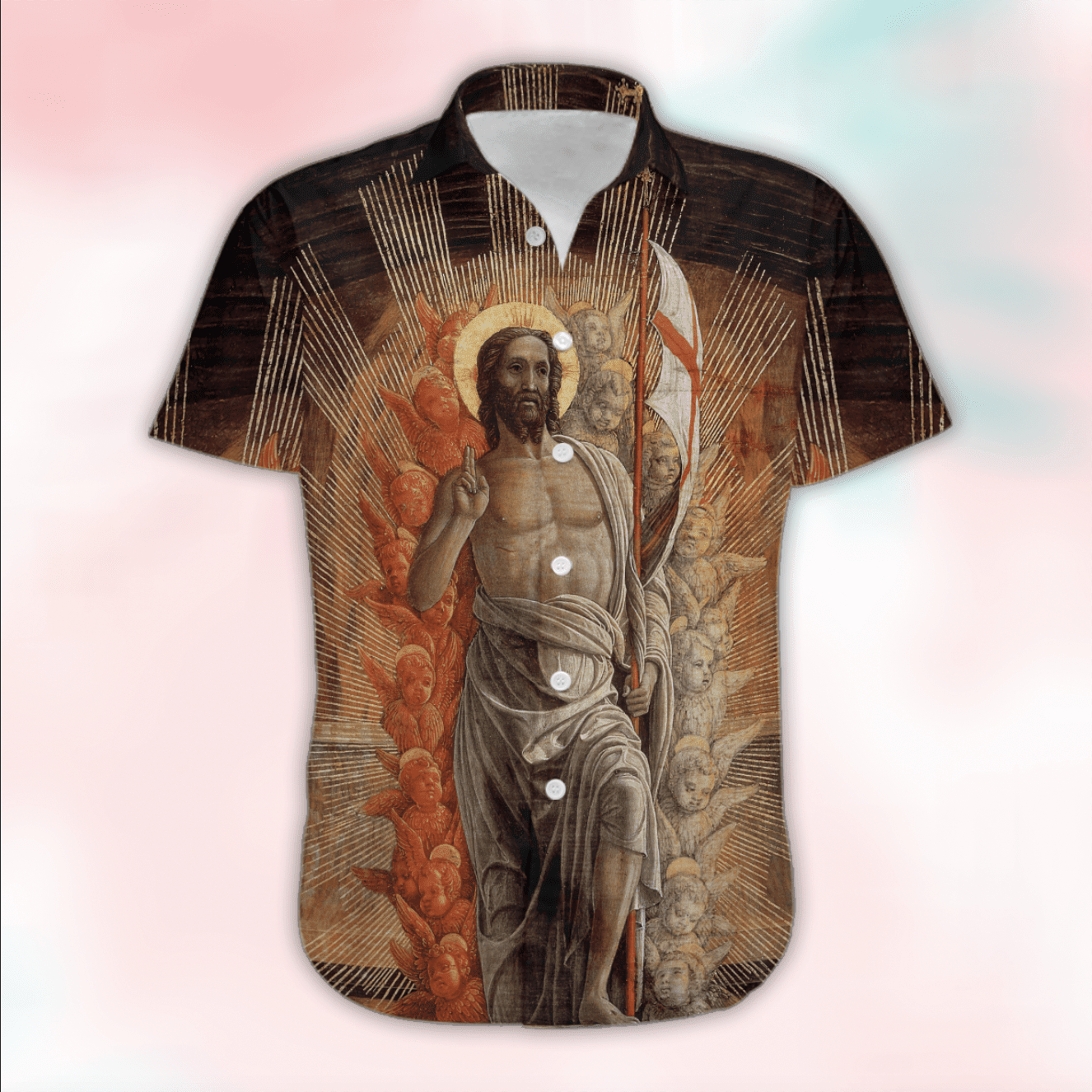 Happy Easter Sunday Jesus He Is Risen Hallelujah Hawaiian Shirt