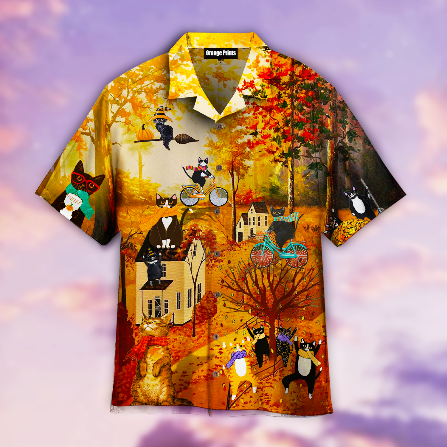 Happy Fall Y'All Cats Hawaiian Shirt