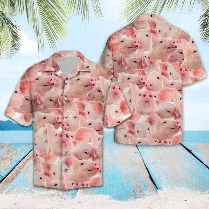 Happy Pig Hawaiian Shirt