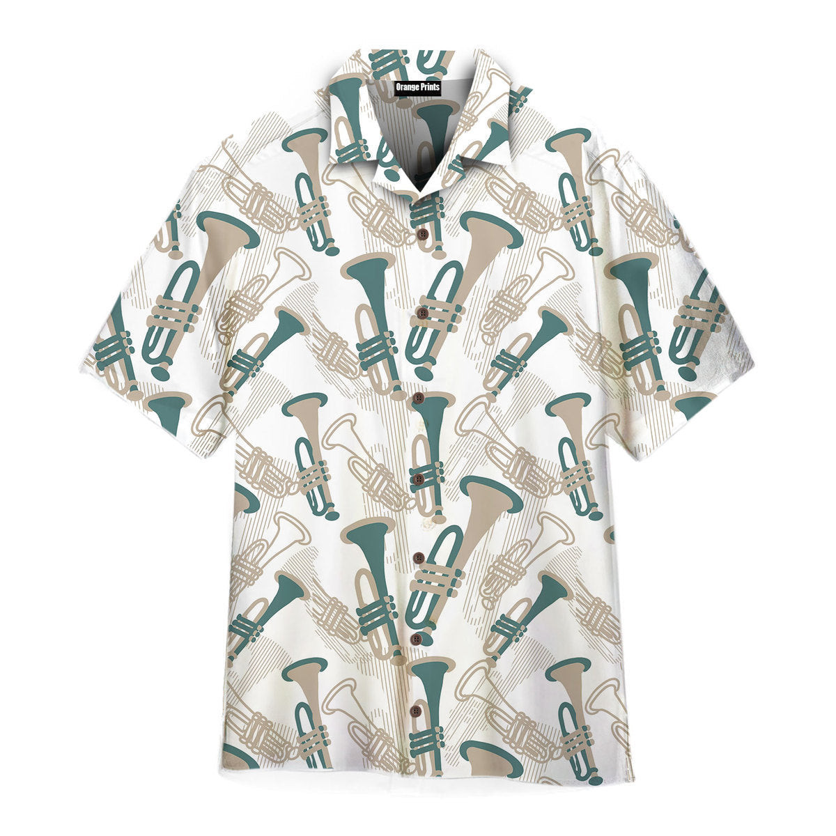 Happy Trumpet Musical Performance Pattern Hawaiian Shirt