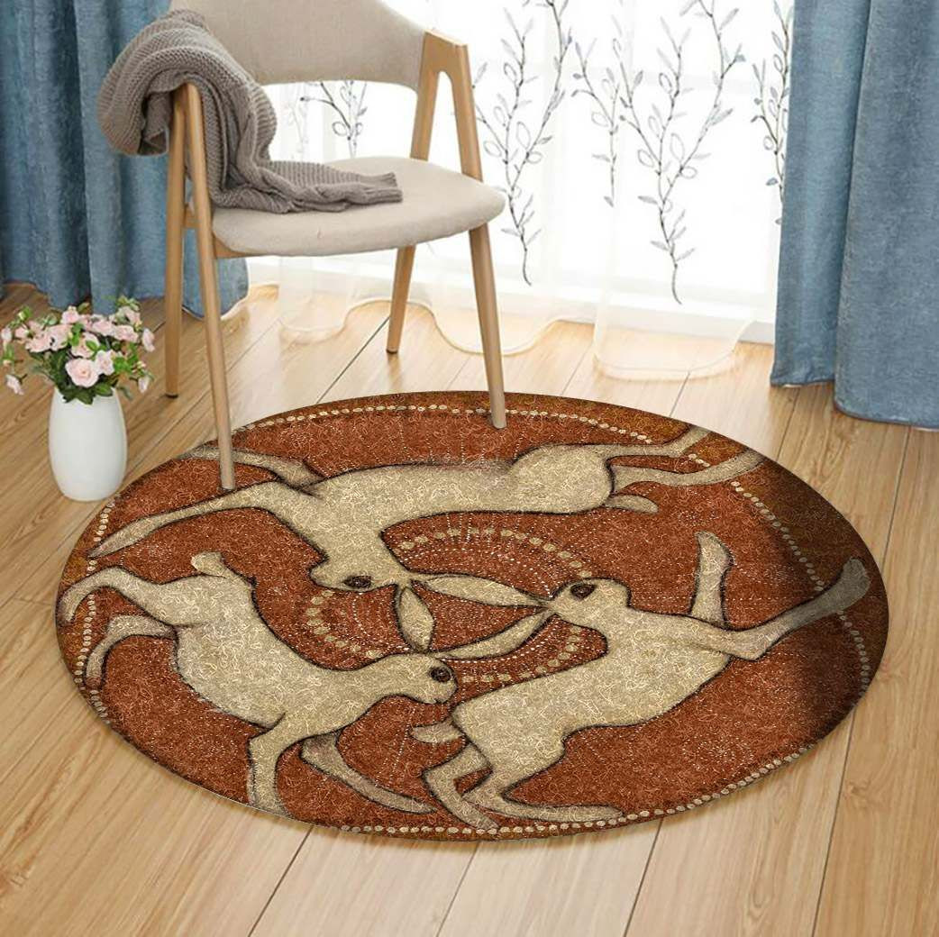 Hare Round Rug Carpet Bedroom Livingroom Home Decor