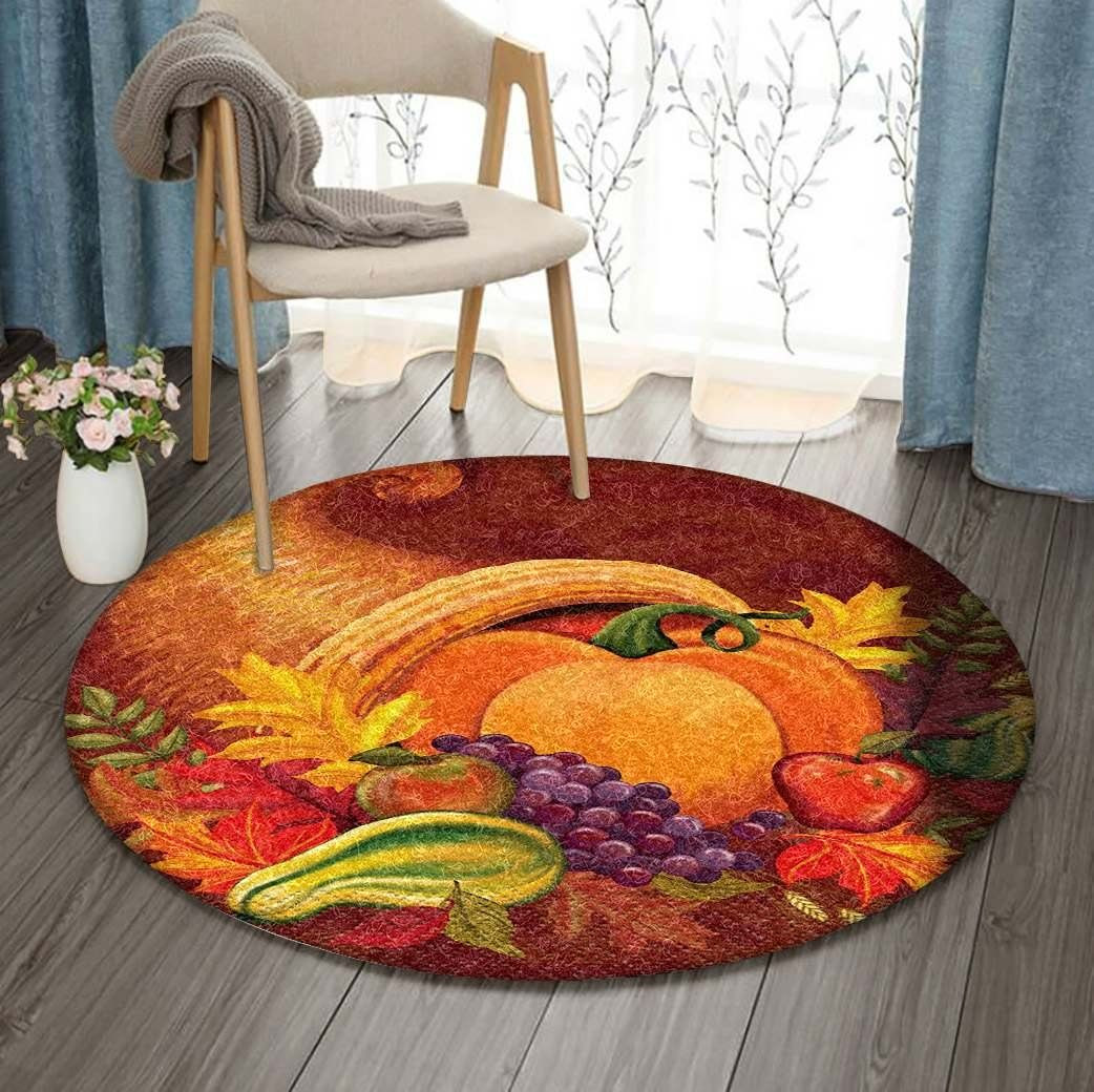 Harvest Round Rug Carpet Bedroom Livingroom Home Decor