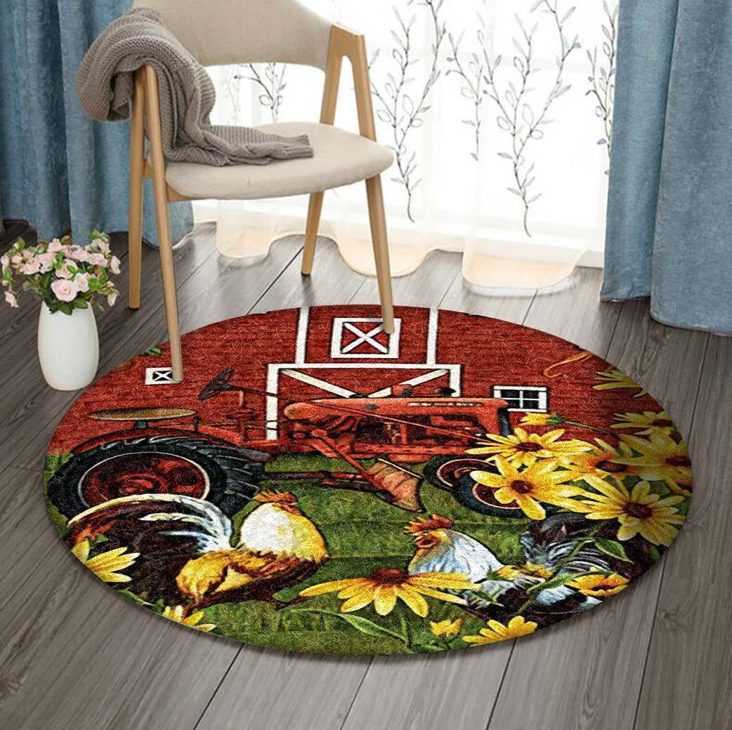 Harvest Round Rug Carpet Bedroom Livingroom Home Decor