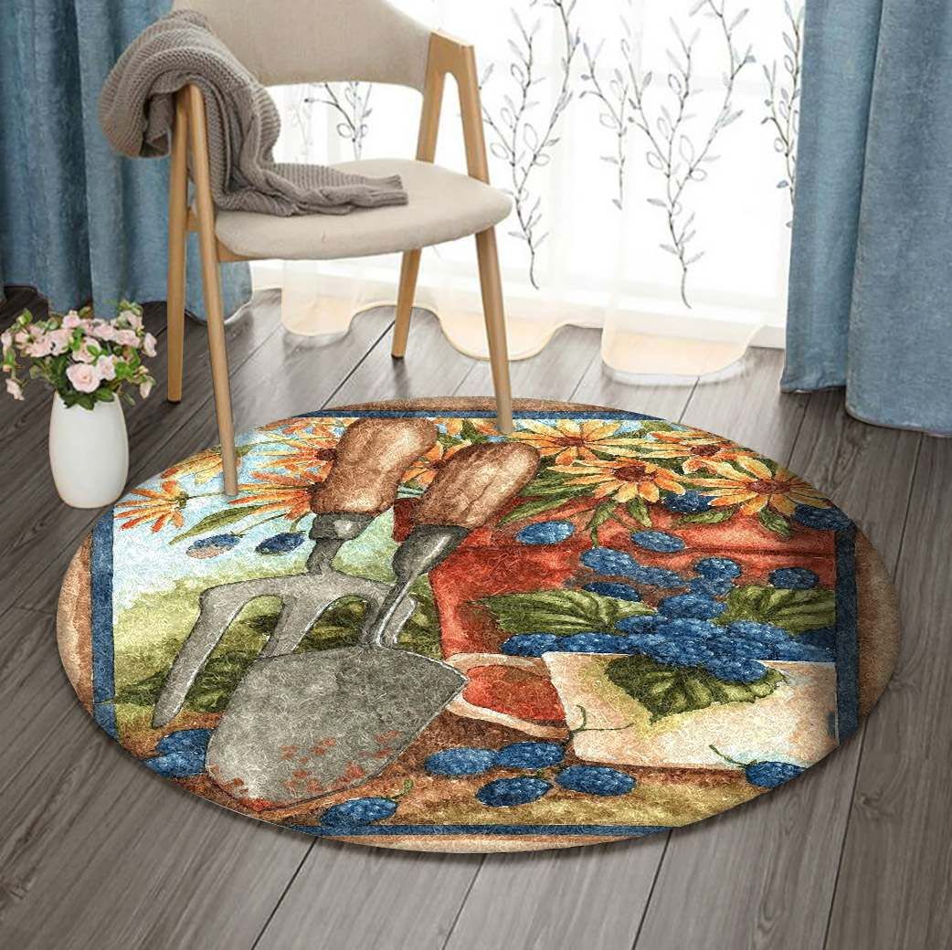 Harvest Round Rug Carpet Bedroom Livingroom Home Decor