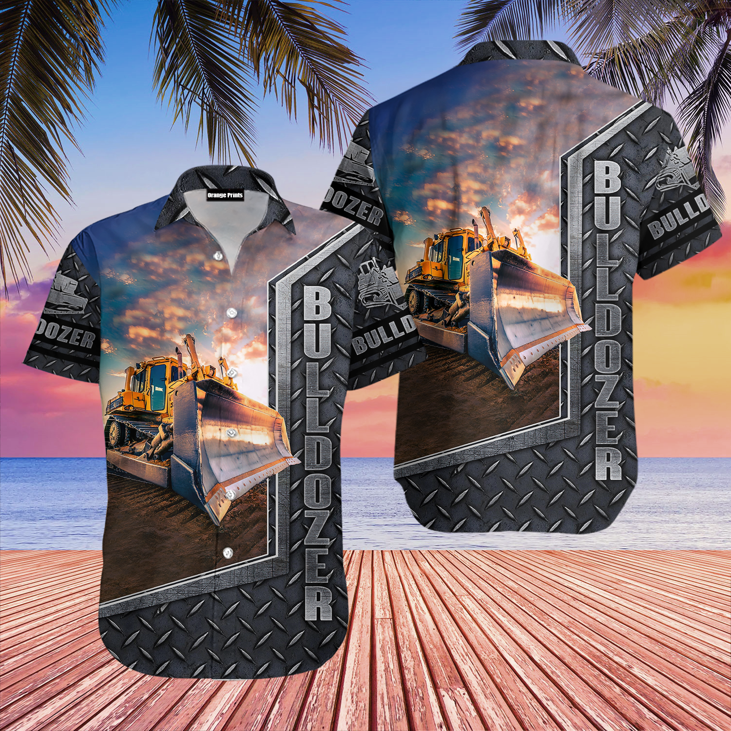 Heavy Equipment Bulldozer Hawaiian Shirt