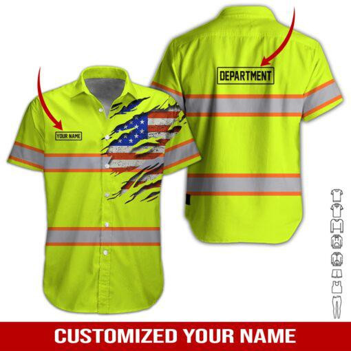 Heavy Equipment Personalized & Department Hawaiian Shirt