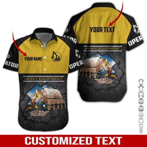 Heavy Equipment Personalized Hawaiian Shirt