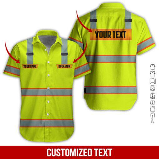 Heavy Equipment Personalized Hawaiian Shirt