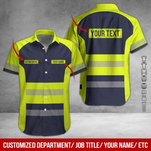 Heavy Equipment Personalized Hawaiian Shirt