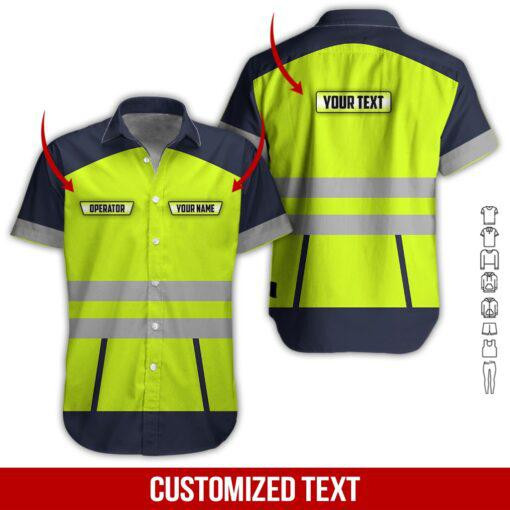 Heavy Equipment Personalized Hawaiian Shirt