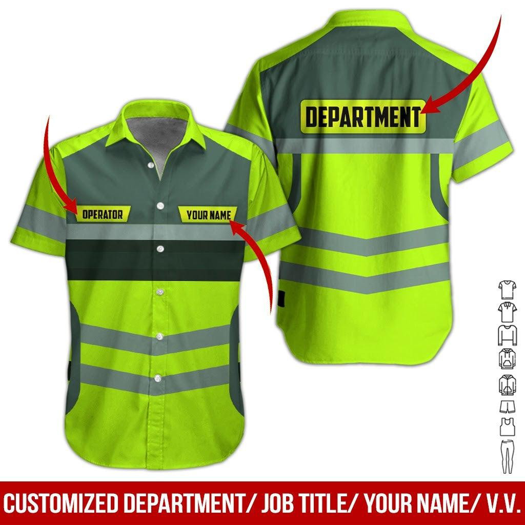 Heavy Equipment Personalized Hawaiian Shirt