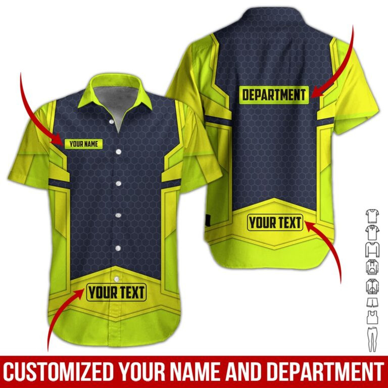 Heavy Equipment Personalized Hawaiian Shirt