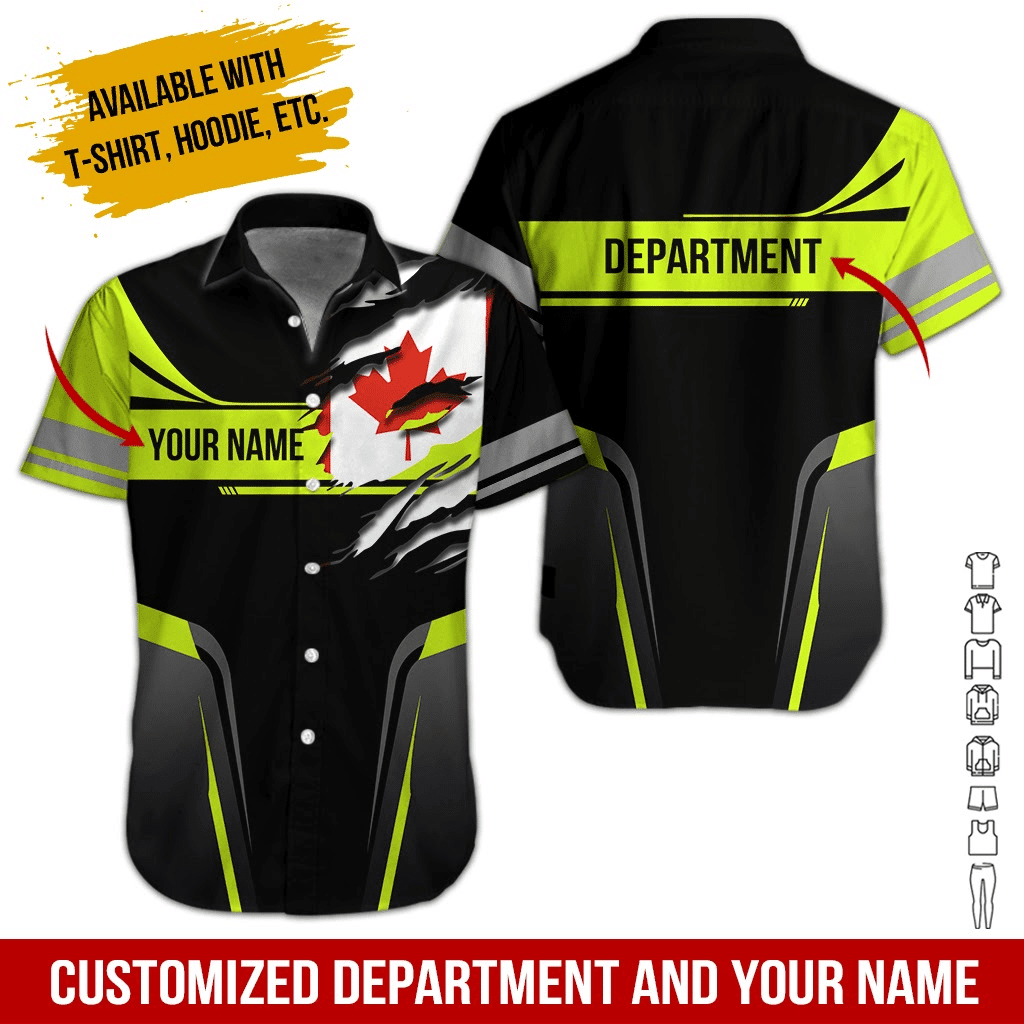 Heavy Equipment Personalized Hawaiian Shirt