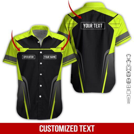 Heavy Equipment Personalized Hawaiian Shirt