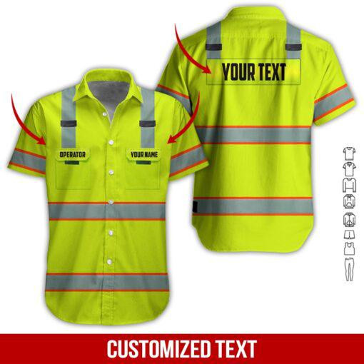 Heavy Equipment Personalized Hawaiian Shirt