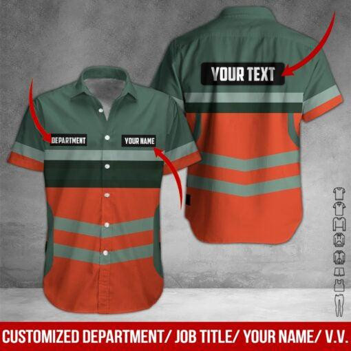 Heavy Equipment Personalized Hawaiian Shirt