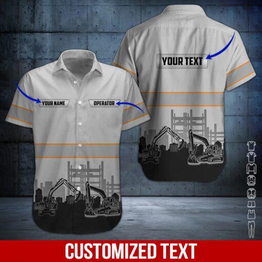 Heavy Equipment Personalized Hawaiian Shirt