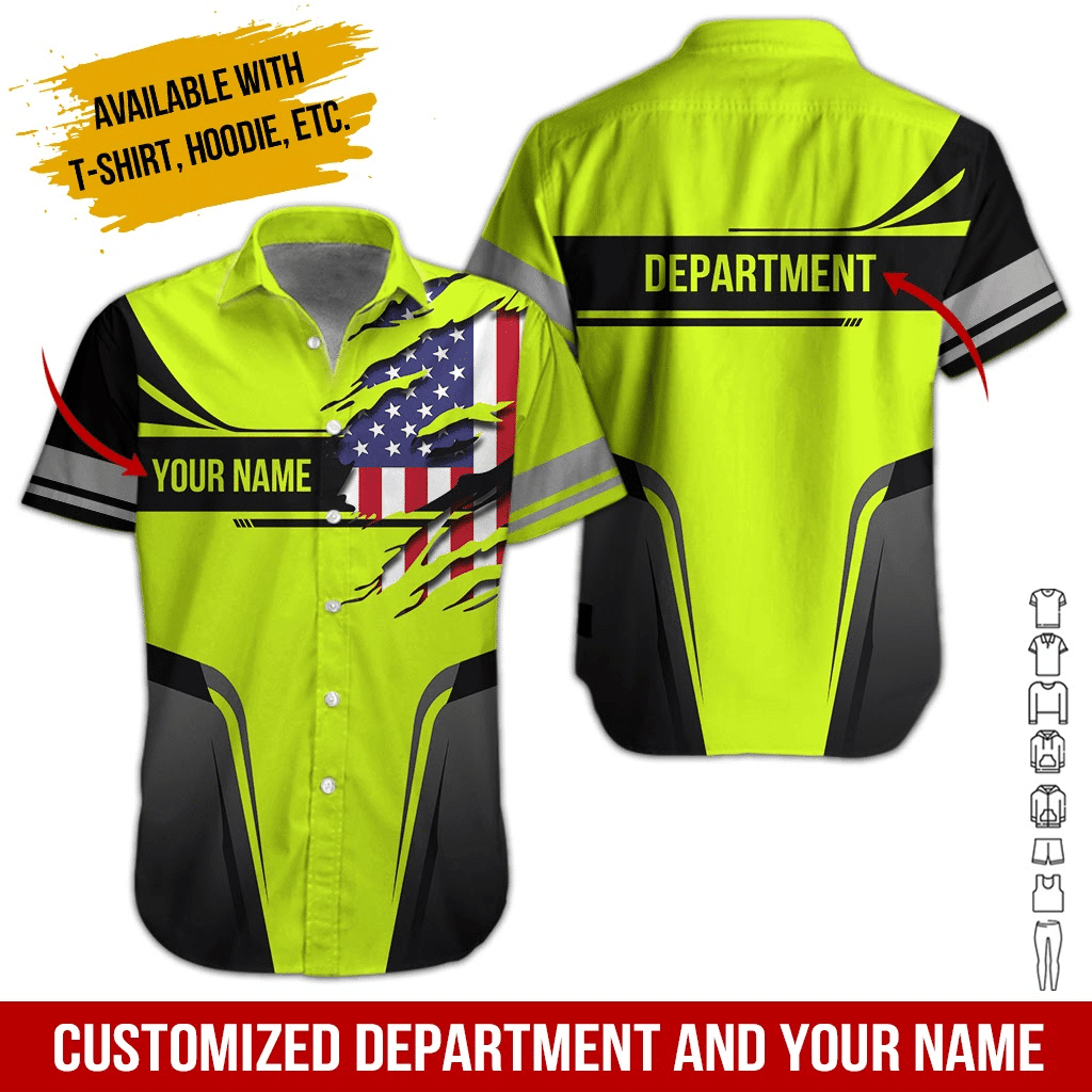 Heavy Equipment Personalized Hawaiian Shirt