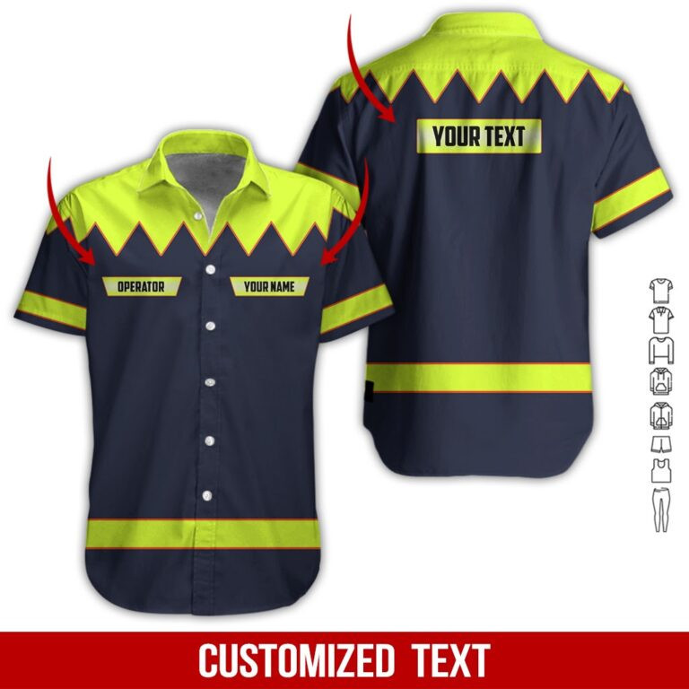 Heavy Equipment Personalized Hawaiian Shirt