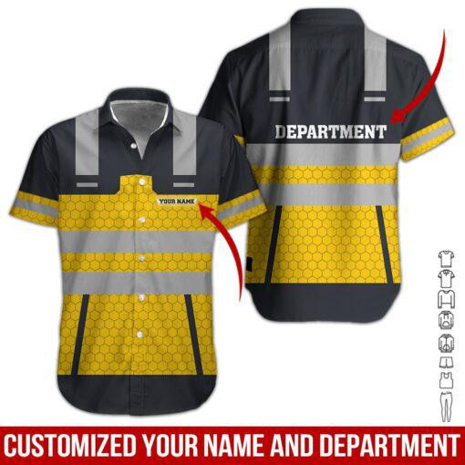 Heavy Equipment Workwear Personalized & Department Hawaiian Shirt