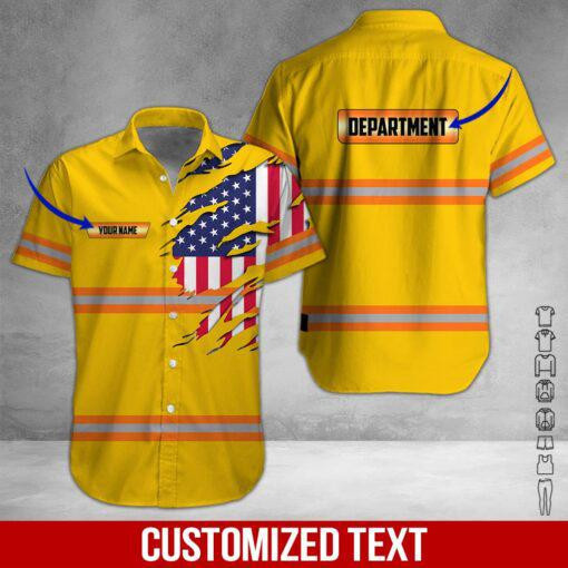 Heavy Equipment Workwear Personalized Hawaiian Shirt