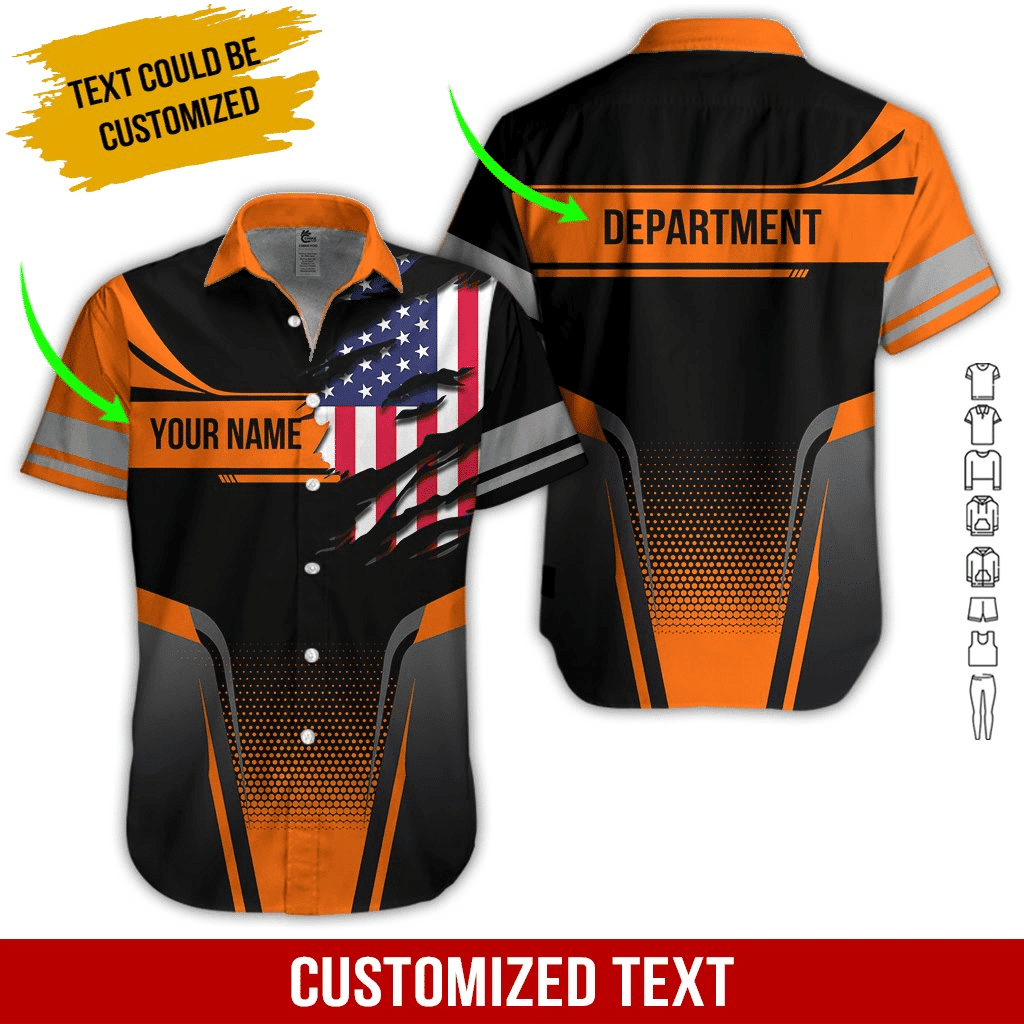 Heavy Equipment Workwear Personalized Hawaiian Shirt